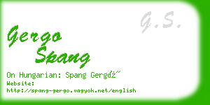 gergo spang business card
